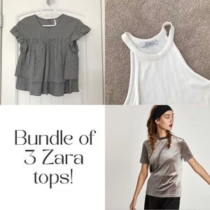 Zara tops ✨bundle of 3✨all brand new condition!